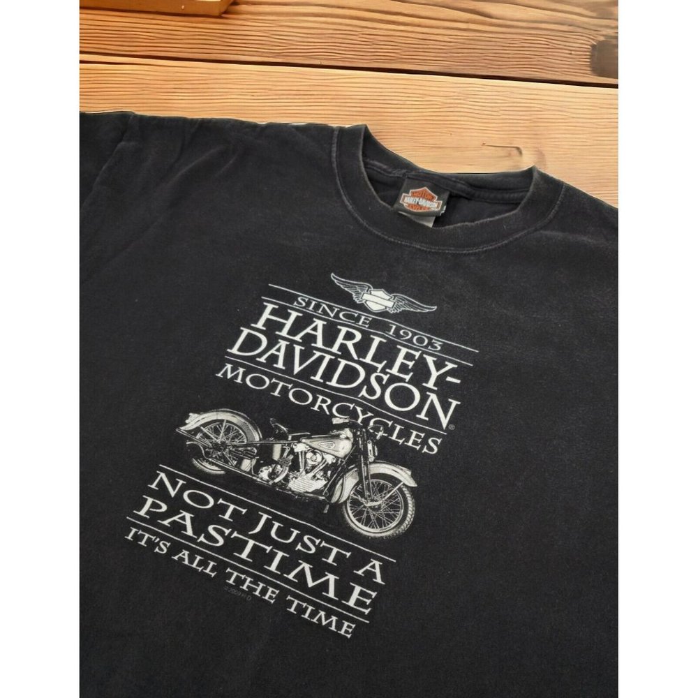 Harley Davidson Motorcycles Shirt Black Sz XL Made USA Rocky Mount NC Biker VTG